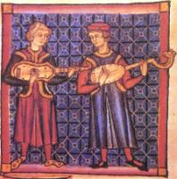 Guitares latine et mauresque (Espagne, 13e, Cantigas de Santa Maria)